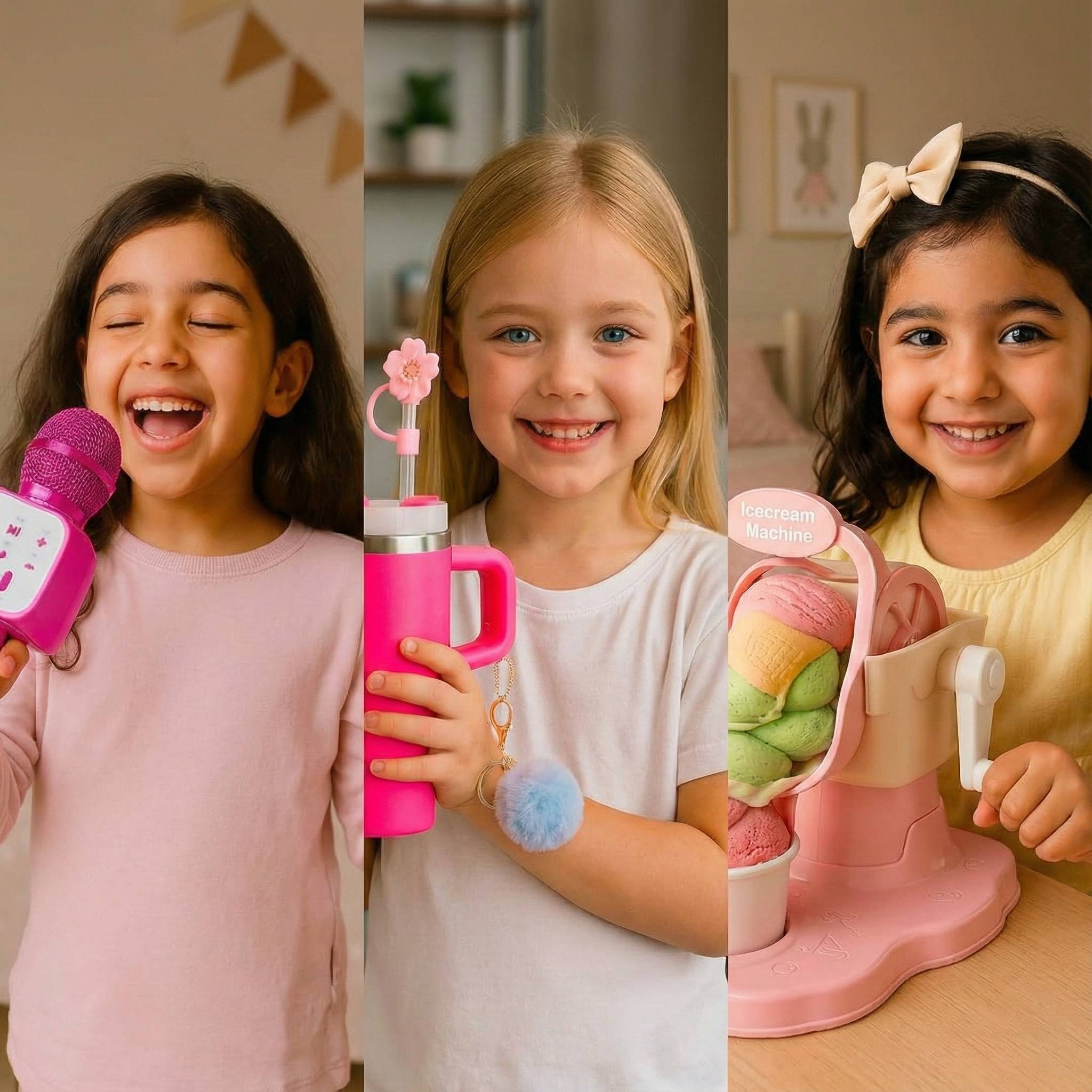 Child playing with doll house