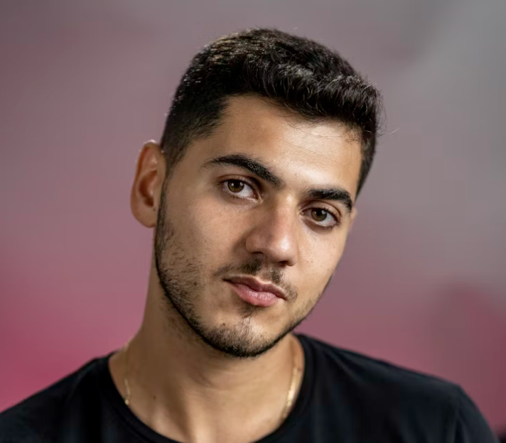 Young man in black shirt